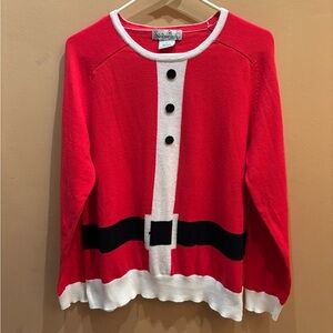 Nouveau Santa Christmas Sweater Lightweight Size Large